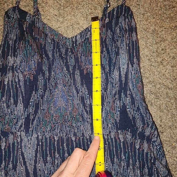 Aeropostale Neon Pointillism Skater Dress Neon Navy sz small babydoll y2k flowy - Picture 12 of 14